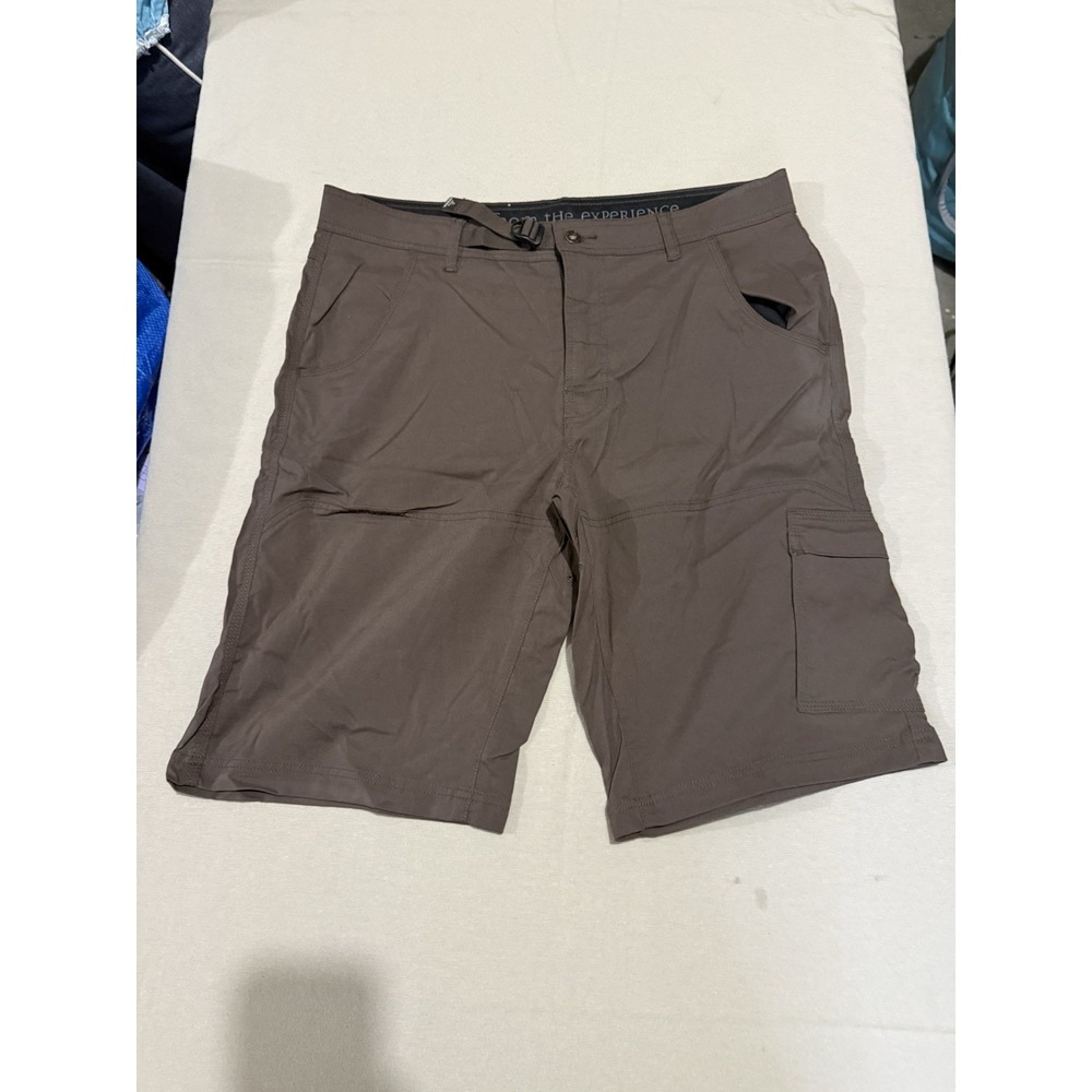 PrAna Breathe‎ Cargo Shorts Burnt Orange Red Outdoor Hiking Belted Men's Size 36